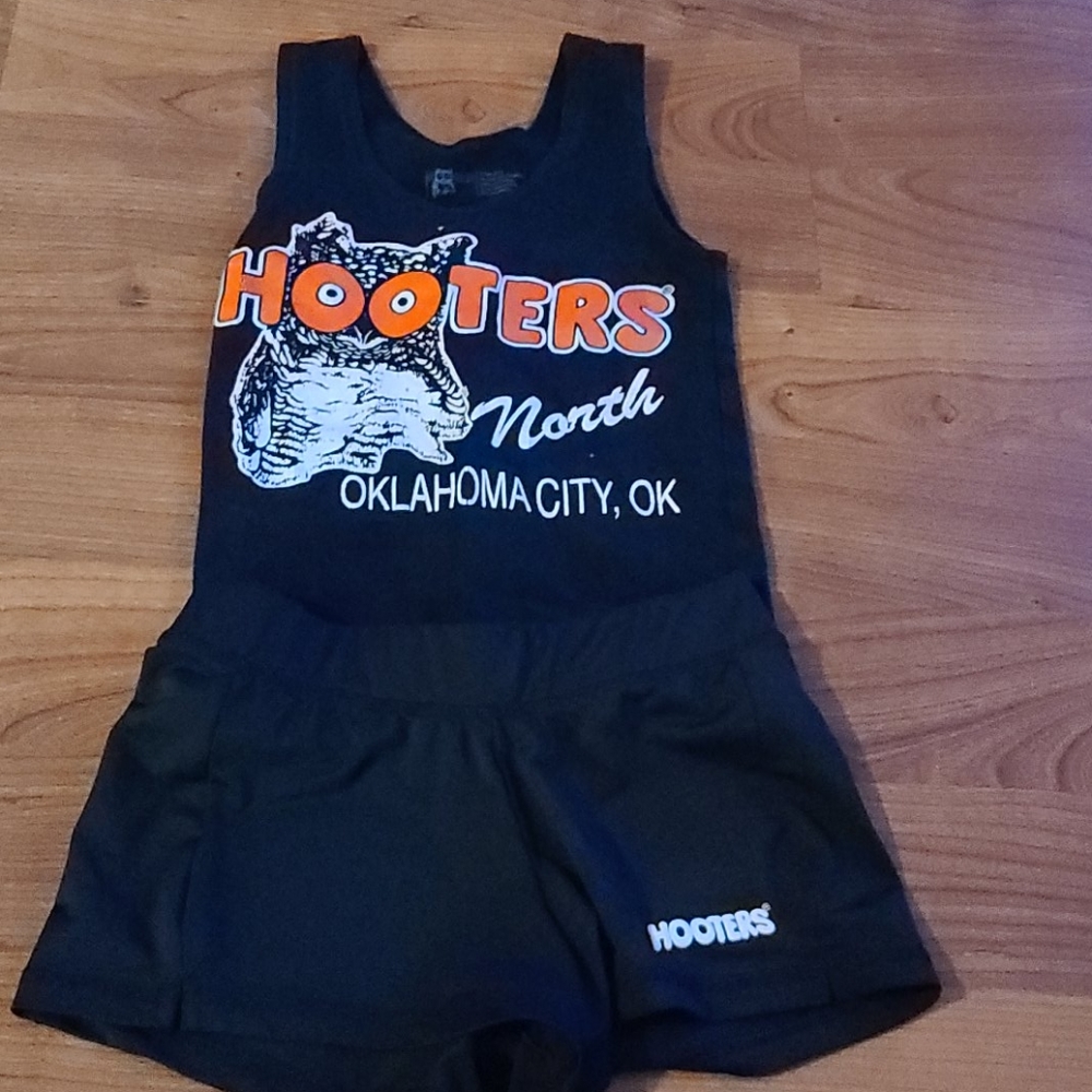 XS black and orange Hooters uniforms